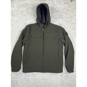 Levi's Olive Hooded Bomber Jacket